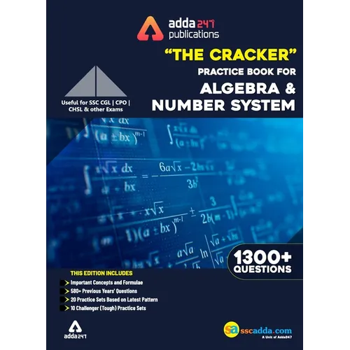 The Cracker Practice Book for Algebra and Number System (In English Printed Edition)