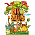 Dinosaurs Coloring Book: Great Gift for Boys & Girls, Age 4-8. 33 unique Dinosaur pictures! Pages are one-sided so markers won't bleed through