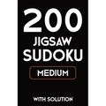 200 Jigsaw Sudoku Medium With Solution: 9x9, Puzzle Book, 2 puzzles per page