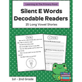 Silent E Words Long Vowel Readers: Decodable Books Grade 1 / Grade 2