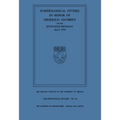 Sumerological Studies in Honor of Thorkild Jacobsen on His Seventieth Birthday, June 7, 1974