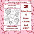 Valentine's Day Cut Out and Coloring Book Color Interior with CUT ALONG Lines: 20 Large Valentines with Salutations; Valentines Day in all D; Valentin