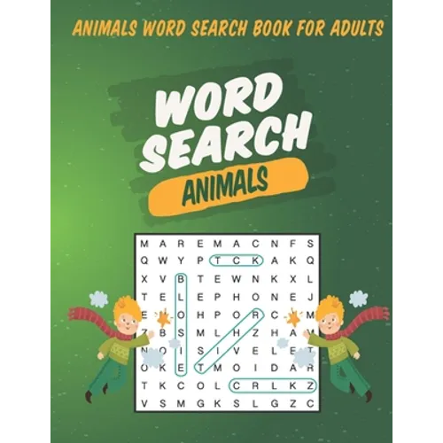 Animals Word Search Book For Adults: Large Print Puzzle For Adults & Seniors