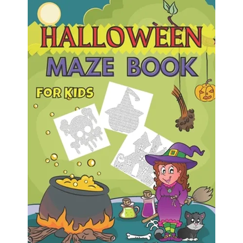 Halloween Maze Book for Kids: Smart and Funny Gift for Boys and Girls, Scary Puzzle Book for Kid
