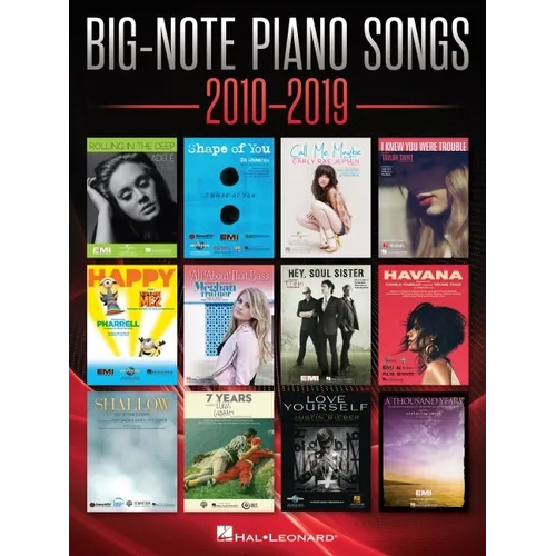 Big-Note Piano Songs 2010-2019 - Easy Piano Songbook with Large Notation and Lyrics