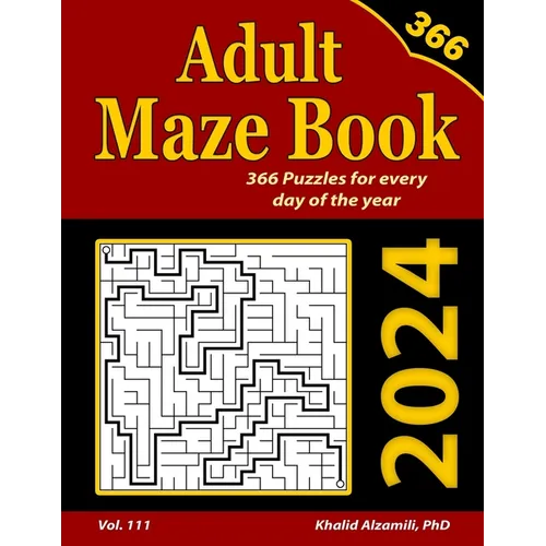 2024 Adult Maze Book: 366 Mazes for Every Day of the Year