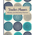 Teacher Planner Weekly and Monthly Planner: Undated Academic Year Calendar Lesson Planner and Organizer with Rose Gold and White Cover, Includes Adult