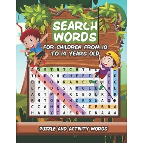 word search puzzle books for children from 10 to 14 years old: High Frequency Words Activity Book for Raising Confident