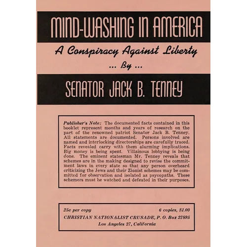 Mind-Washing in America: A Conspiracy Against Liberty