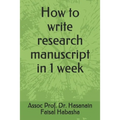 How to write research manuscript in 1 week