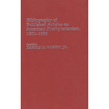 Bibliography of Published Articles on American Presbyterianism, 1901-1980
