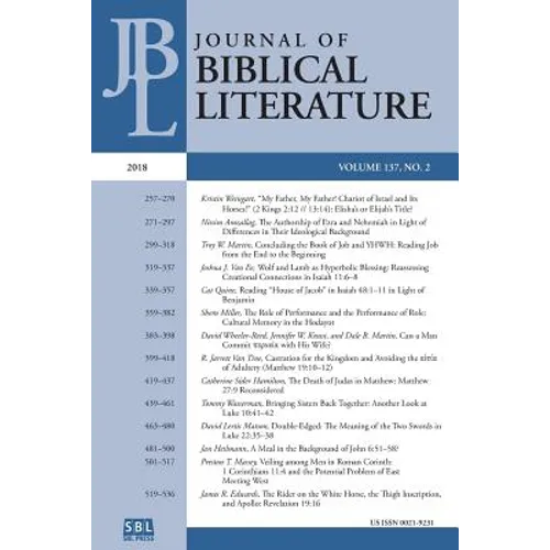 Journal of Biblical Literature 137.2 (2018)