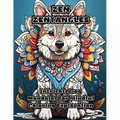 Zen Zentangles: Intricate Dog Mandalas for Mindful Coloring Exploration