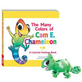The Many Colors of CAM E. Chameleon Board Book & Plush Set