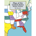 Map of the United States Sticker Picture