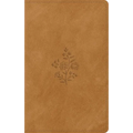 ESV Giant Print Personal Size Bible, Red Letter, Thumb Indexed (Trutone, Nubuck Caramel, Wildflower Design)