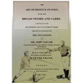 The Art of Defence on Foot with Broad Sword and Saber
