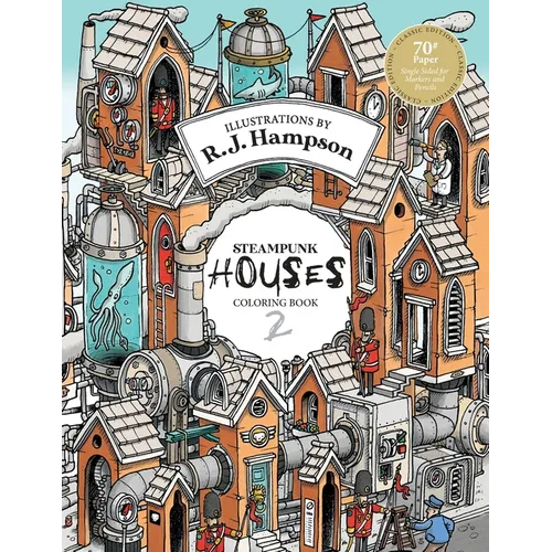 Steampunk Houses 2 Coloring Book