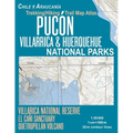 Pucon Trekking/Hiking Trail Map Atlas Villarrica & Huerquehue National Parks Chile Araucania Villarica National Reserve El Cani Sanctuary Quetrupillan