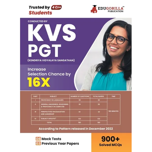 KVS PGT Book 2023: Post Graduate Teacher (English Edition) - 8 Mock Tests and 3 Previous Year Papers (1000 Solved Questions) with Free Access to Onlin