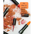 My Make Up Designs: Book of face chart templates for make up artist designers creations. Perfect for teens, students & professionals. Orange design