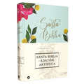 Rvr60, Santa Biblia, Edición Artística, Tapa Dura/Tela, Floral, Arte Con Bordes Dorados, Palabras de Jesús En Rojo, Comfort Print