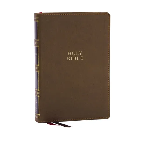 KJV Holy Bible: Compact Bible with 43,000 Center-Column Cross References, Brown Leathersoft, Red Letter, Comfort Print: King James Version