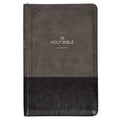 KJV Bible Deluxe Gift (Faux Leather, Gray/Black W/Zipper)