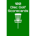 100 Disc Golf Scorecards: Disc Golf Scorebook (green)