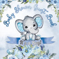 It's a Boy! Baby Shower Guest Book: Cute Elephant Baby Shower Guest Book for Boys with Blue Floral Theme - Includes Sign-In Pages, Wishes for Baby, Gi