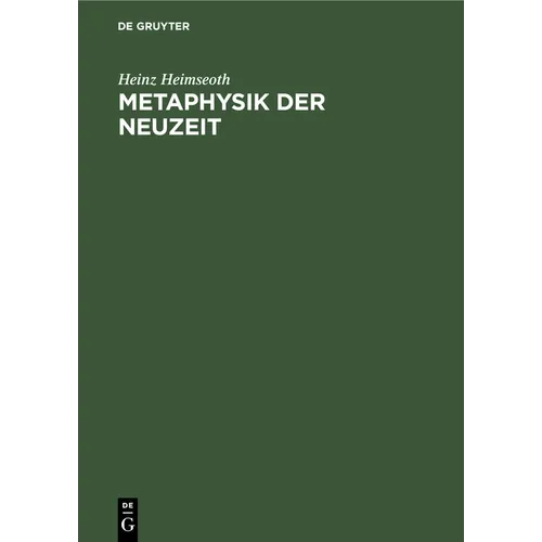 Metaphysik Der Neuzeit