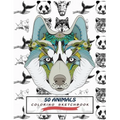 50 Animals Coloring Sketchbook: Color And Draw 50 Animals Including Pets, Birds, Farm Animals, Wildlife Animals, Sea Animals, Mammals and Insects - Pe