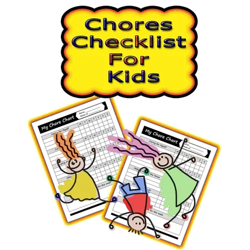 Chores Checklist for Kids: 110 Pages, 13 Months of Weekly Chores Checklists For Kids - Chart Book To Write In For Kids