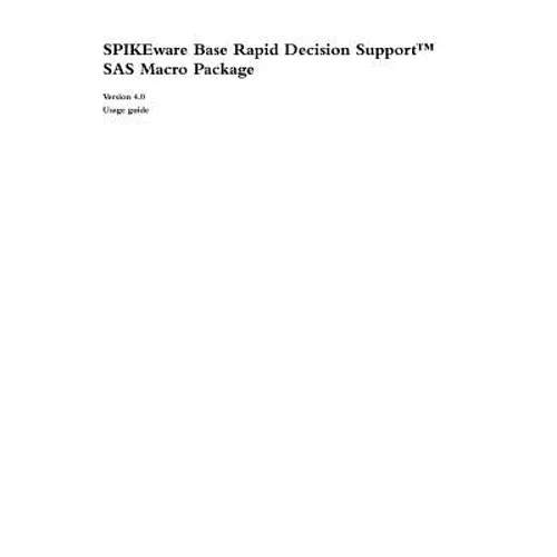 Rapid Decision Support Usage Guide
