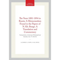 The Years 1881-1894 in Russia: A Memorandum Found in the Papers of N. Kh. Bunge. a Translation and Commentary: Transactions, American Philosophical So
