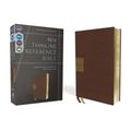 Niv, Thinline Reference Bible (Deep Study at a Portable Size), Leathersoft, Brown, Red Letter, Comfort Print