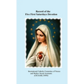 Record of the Five First Saturdays Devotion