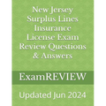 New Jersey Surplus Lines Insurance License Exam Review Questions & Answers