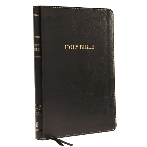 KJV, Thinline Bible, Large Print, Imitation Leather, Black, Indexed, Red Letter Edition