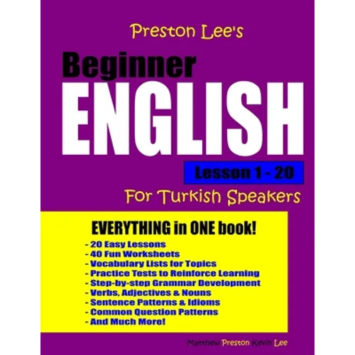 Preston Lee's Beginner English Lesson 1 - 20 For Turkish Speakers