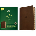 NLT Life Application Study Bible, Third Edition, Large Print (Leatherlike, Rustic Brown Leaf, Indexed, Red Letter)