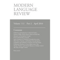 Modern Language Review (111: 2) April 2016