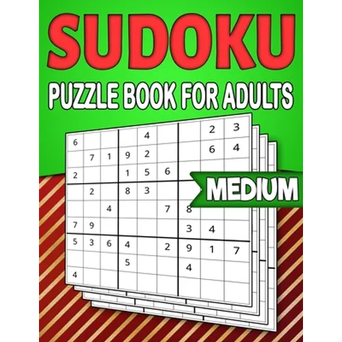 Sudoku Puzzle Book for Adults Medium: Christmas Sudoku Book for Adults - 9X9 Grids - 240 Medium Sudokus with Solutions