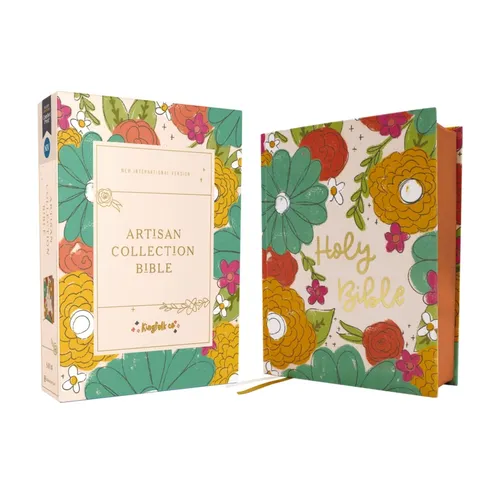 Niv, Artisan Collection Bible, Cloth Over Board, Multi-Color/Floral, Red Letter, Comfort Print