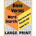 Bible Verses Word Search: Bible Verses Word Puzzles and Games for 5+: LARGE PRINT