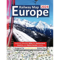 Europe Railway Map 2024 - Features Detailed Atlas for Switzerland and Austria - Designed for Eurail/Interrail Global Pass