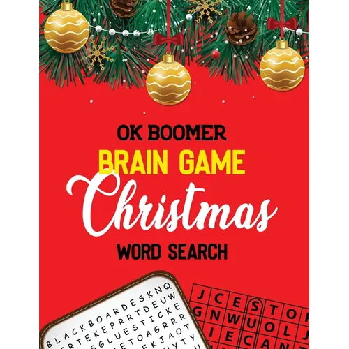 OK Boomer Brian Game Christmas Word Search: 360+ Christmas Word Search Puzzle Book for Adults, Brain Exercise Game, Fun and Festive Word Search Puzzle