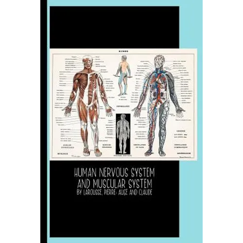 Human Nervous System and Muscular System (1900) by Larousse, Pierre; Augé and Claude: College Ruled Notebook: Illustration / Gallery and Museum Art