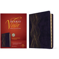 Biblia de Estudio del Diario Vivir Rvr60 (Sentipiel, Morado Oscuro, Índice, Letra Roja)