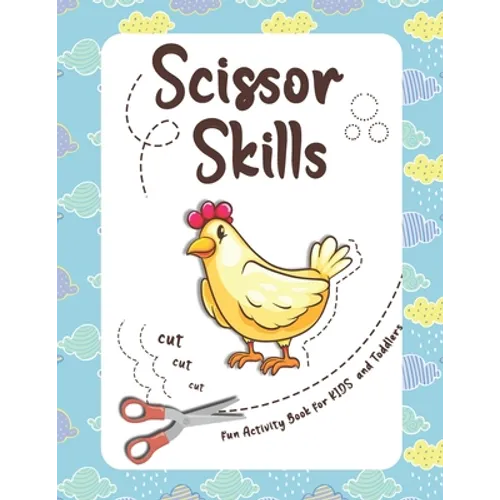 Scissor Skills fun Activity Book for KIDS and Toddlers: this Activity book helps your child practice cutting, in a fun and useful way, fun animals to